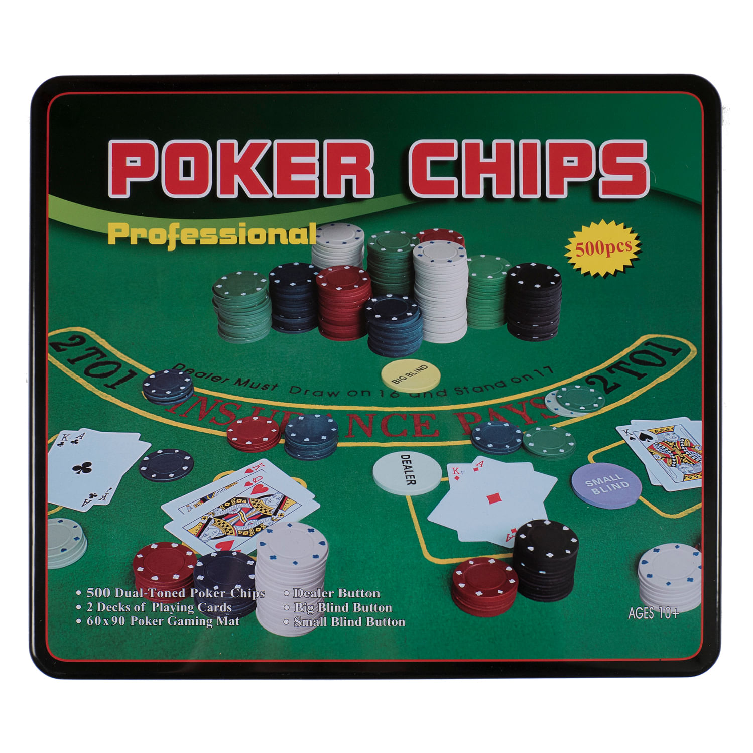 Set Master Poker, 500 Jetoane, cutie metalica fotografia produsului