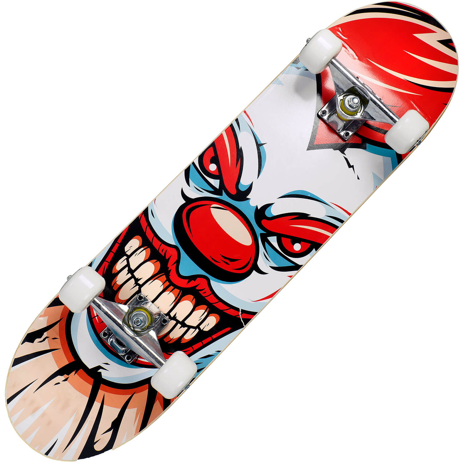 Skateboard ActionOne ABEC-7, Aluminiu, 79 x 20 cm, multicolor, Clown fotografia produsului