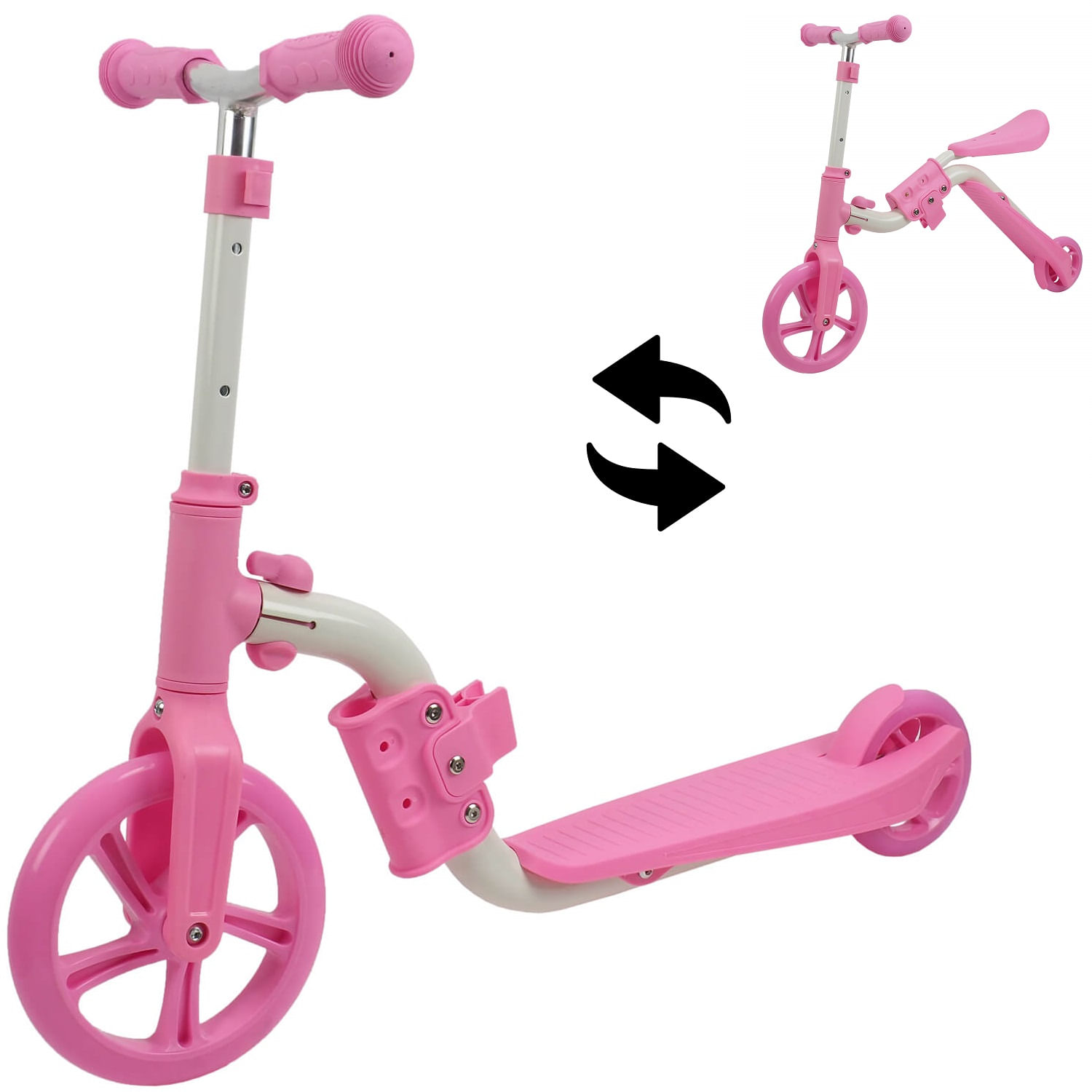 Trotineta Action One&reg; 2 in 1 (trotineta/bicicleta), Roz fotografia produsului
