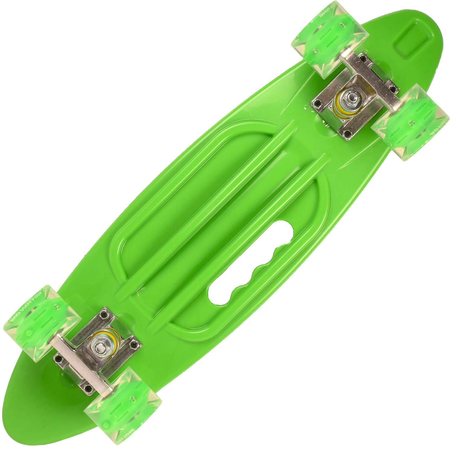 Penny board Action One&reg; Portabil ABEC-7, PU, Aluminiu, Green Stuff fotografia produsului View 2 L