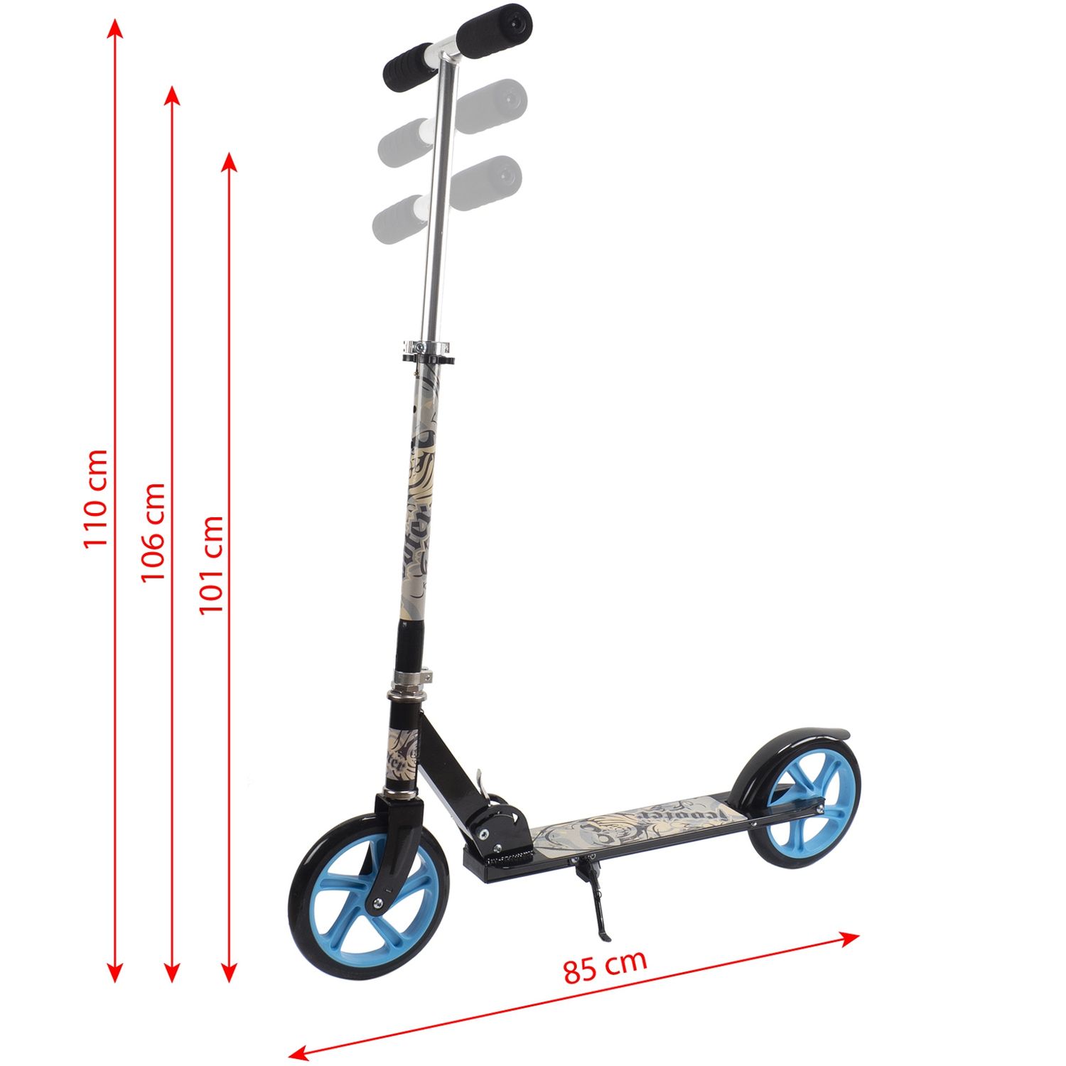 Trotineta Action One&reg; Jumbo 2, albastru fotografia produsului View 2 L