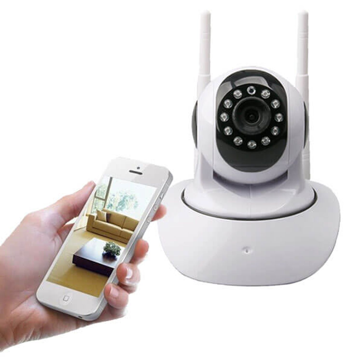 Camera de supraveghere Wireless reglabila P2P cu 2 antene fotografia produsului