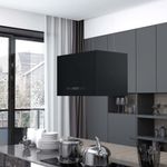 vidaXL Hotă suspendată insulă LCD senzor tactil 55 cm oțel fotografia produsului