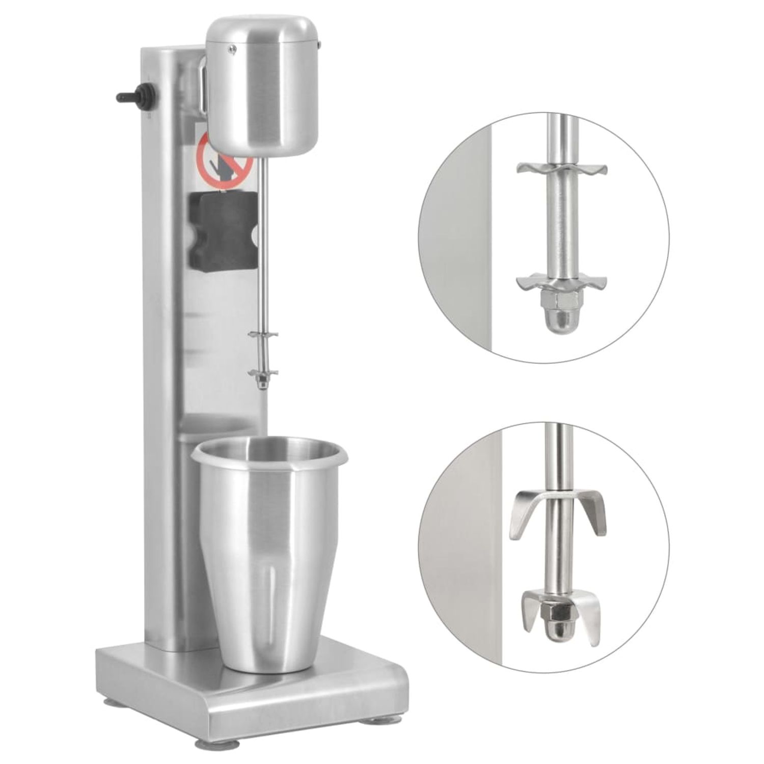 vidaXL Mixer de milkshake, 1 L, oțel inoxidabil fotografia produsului