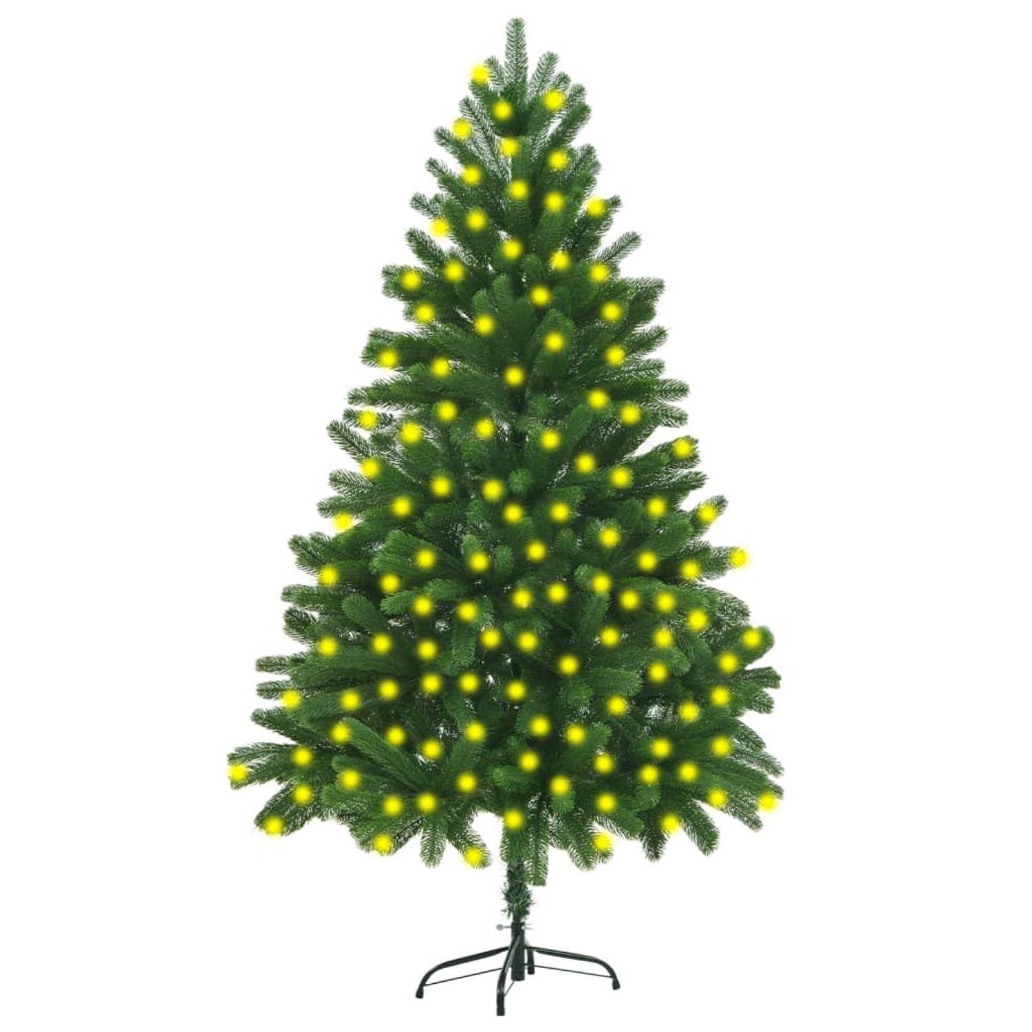 vidaXL Brad de Crăciun artificial cu LED-uri, verde, 210 cm fotografia produsului