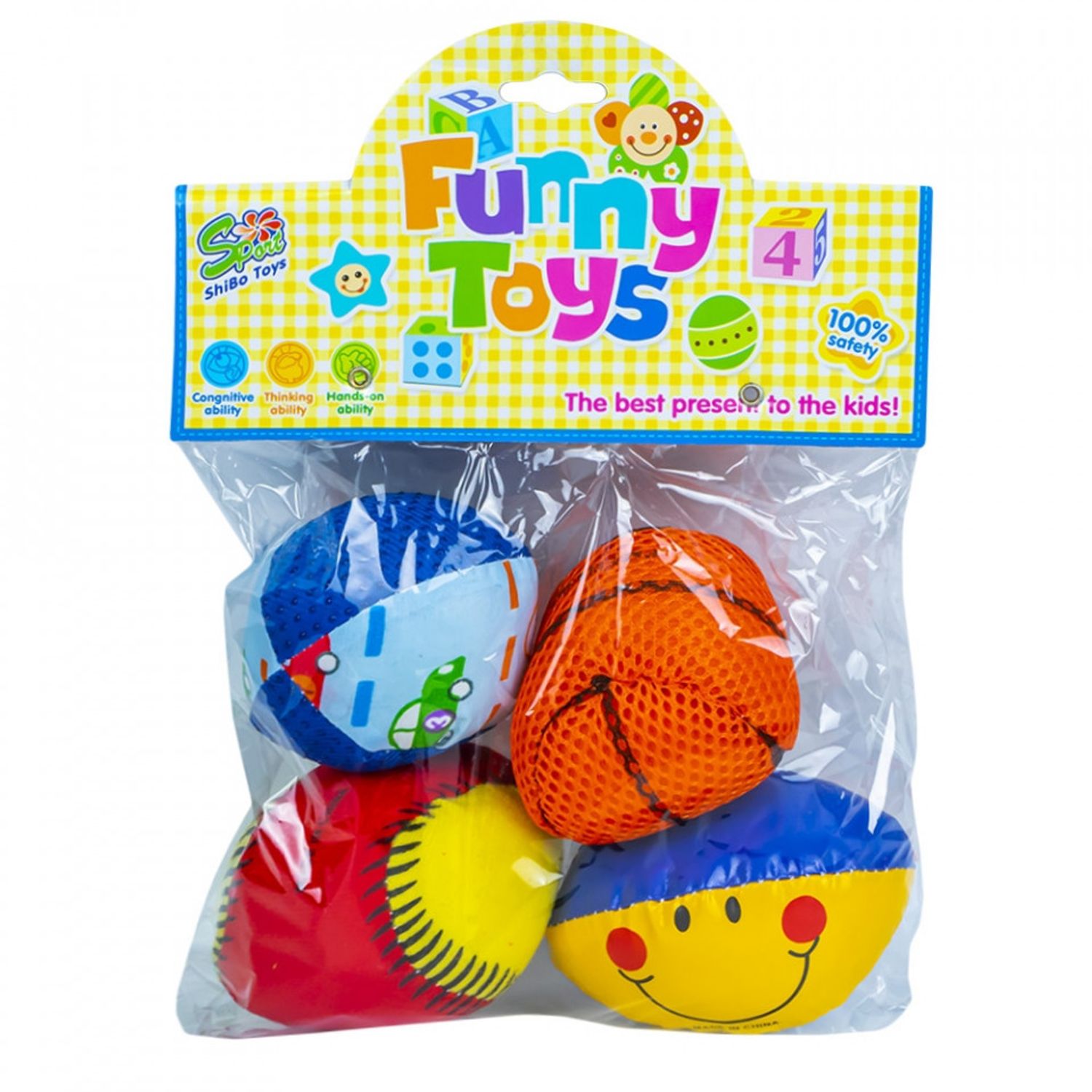 Minge zornaitoare, PVC/textil, pentru bebelusi, 4 buc/set fotografia produsului