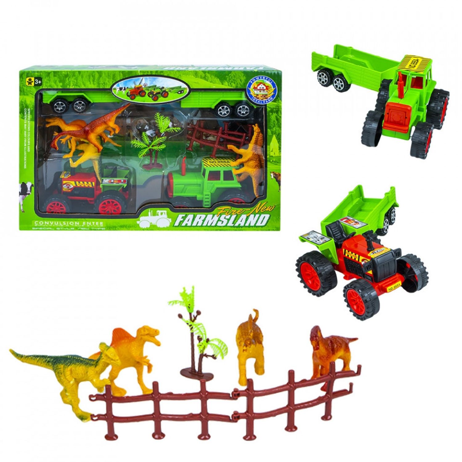 Set tractor + figurine dinozaur fotografia produsului