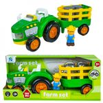 Tractor cu remorca + figurina fermier fotografia produsului