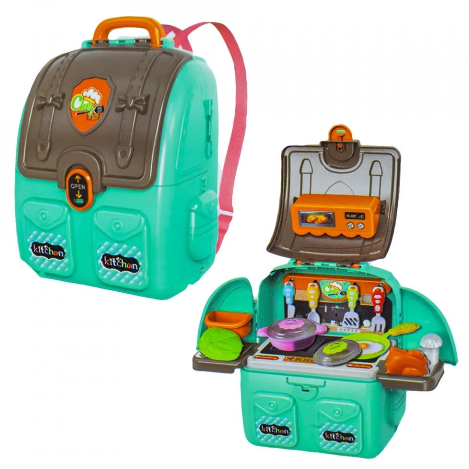 Play set bucatarie, in ghiozdanel, pentru baieti fotografia produsului