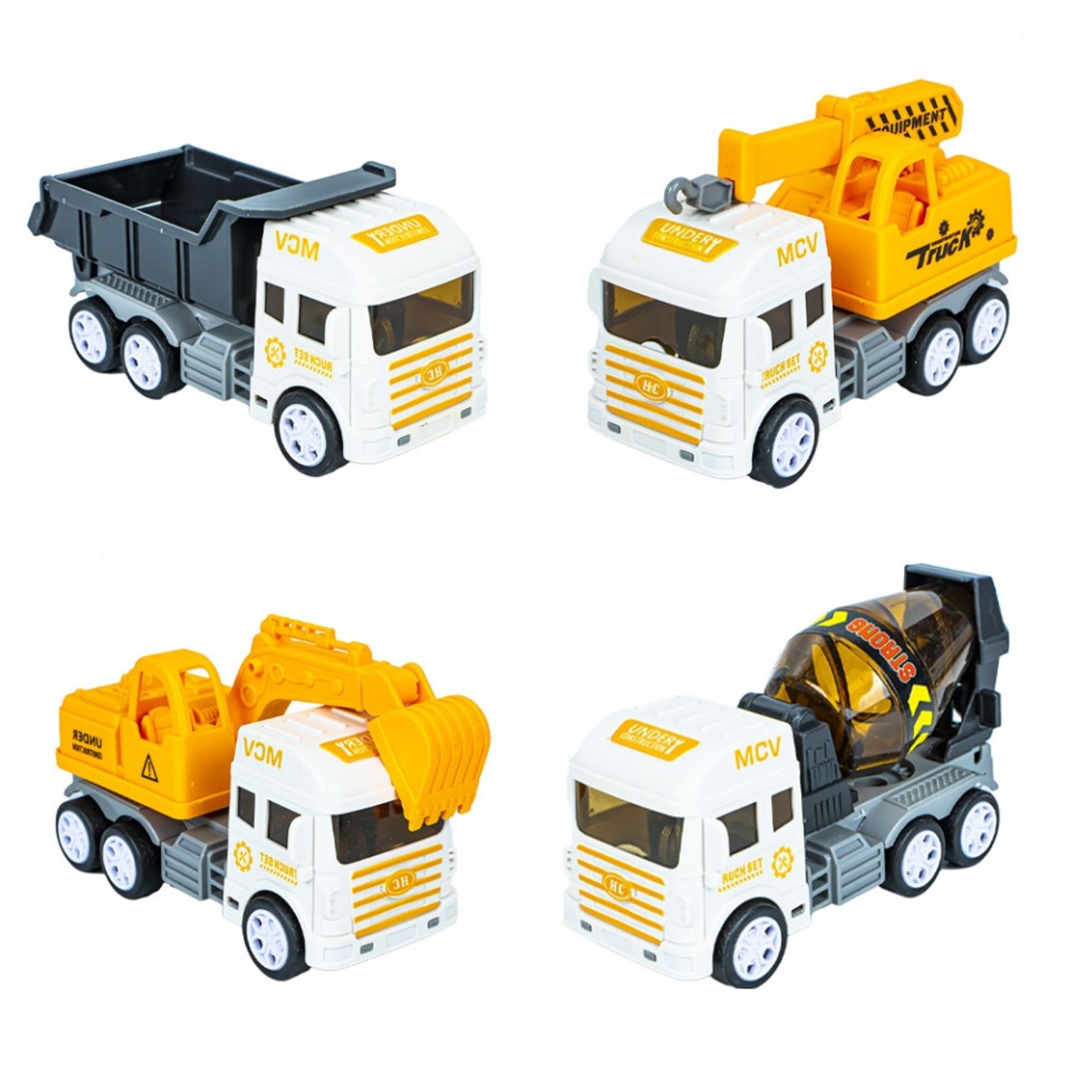 Masini constructie frictiune, 4 buc/set fotografia produsului