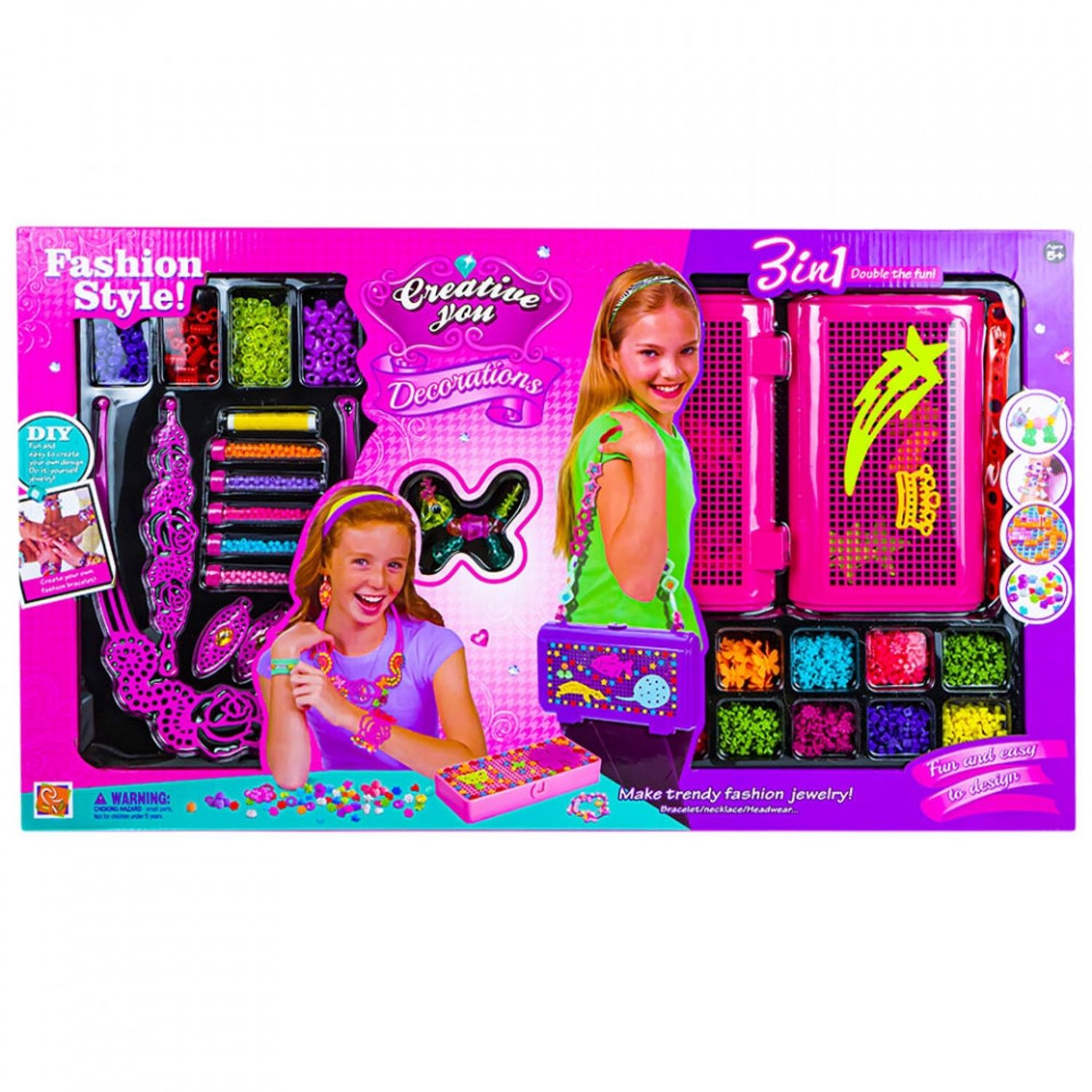 Set creativ, 3in1 - Gentuta, bratari, colier fotografia produsului
