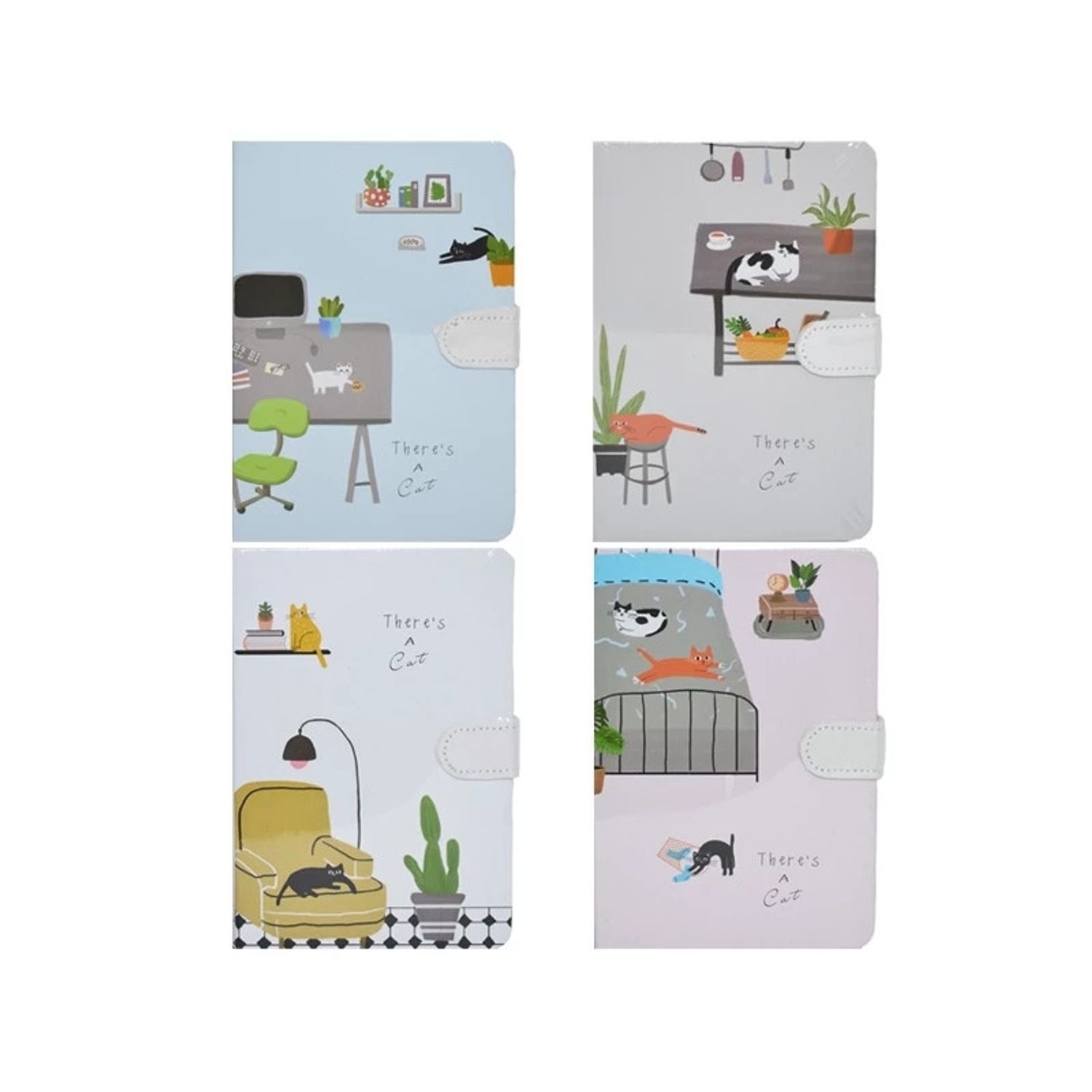 Notes A5 cu magnet, 144 file, There's a cat fotografia produsului
