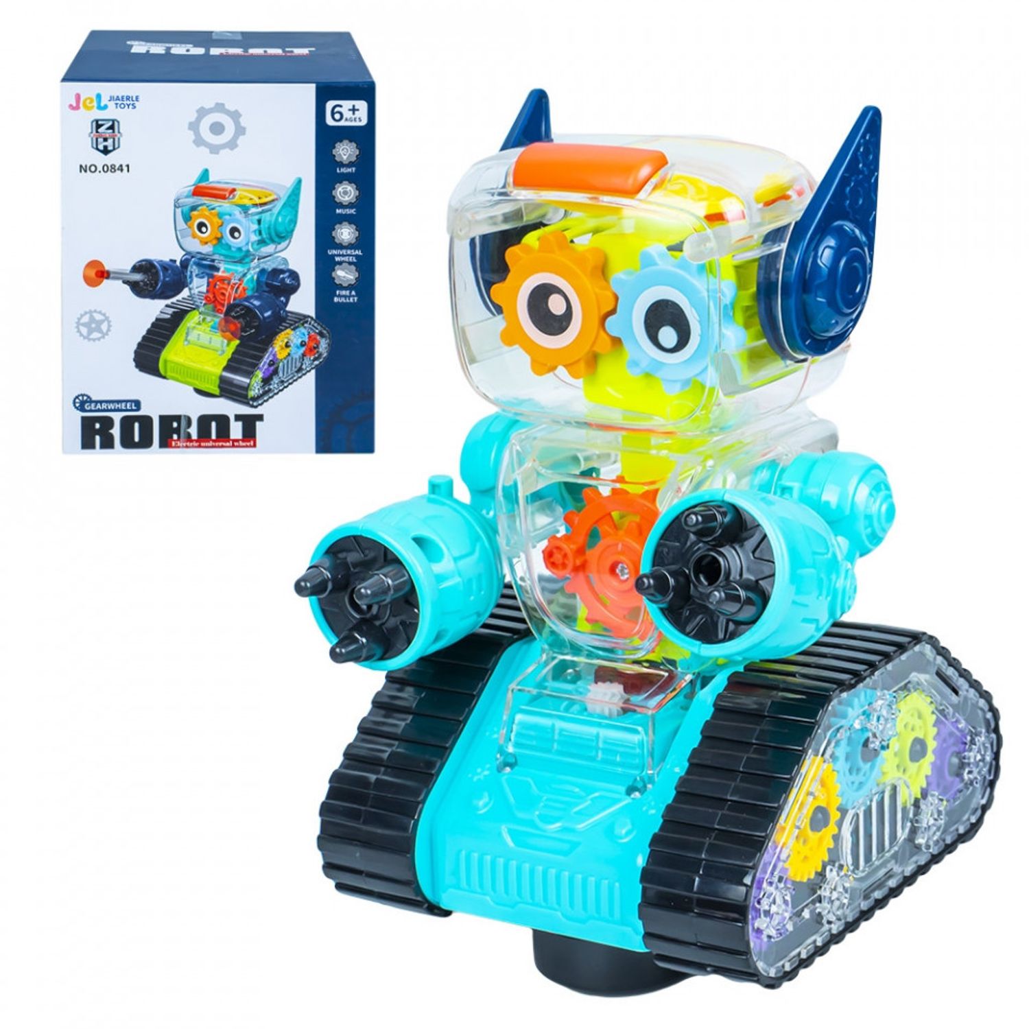 Robot, carcasa transparenta, cu lumina si sunet fotografia produsului
