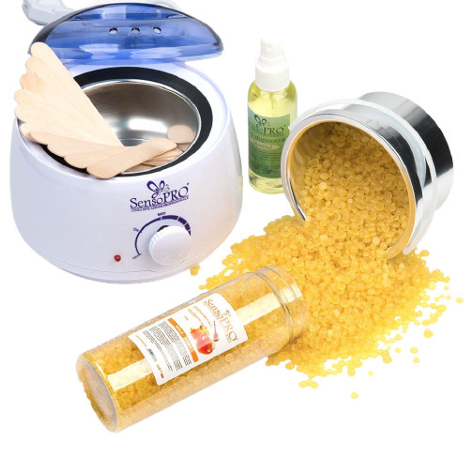 Kit epilare cu ceara traditionala granule miere SensoPro fotografia produsului