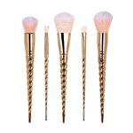 Set 5 pensule machiaj, Makeup, Unicorn, Rose Gold fotografia produsului