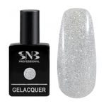 Oja semipermanenta SNB GLG01 Glitter Silver 15 ml fotografia produsului