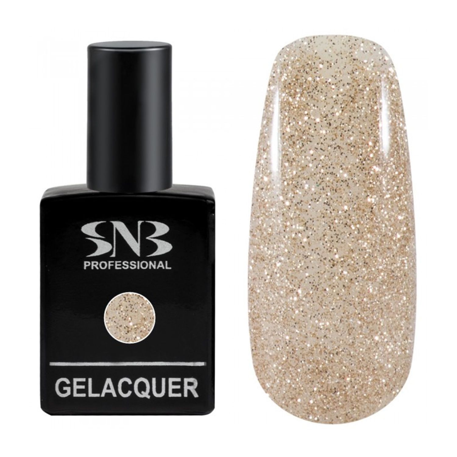 Oja semipermanenta SNB GLG02 Glitter Gold 15 ml fotografia produsului