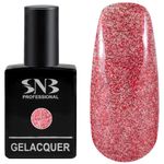 Oja semipermanenta SNB GLG03 Glitter Red 15 ml fotografia produsului