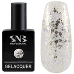 Oja semipermanenta SNB GLF14 Small Silver Foil 15 ml fotografia produsului