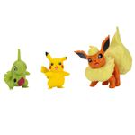Set 3 figurine Pokemon, Flareon, Larvitar si Pikachu, 6 cm fotografia produsului View 2 S
