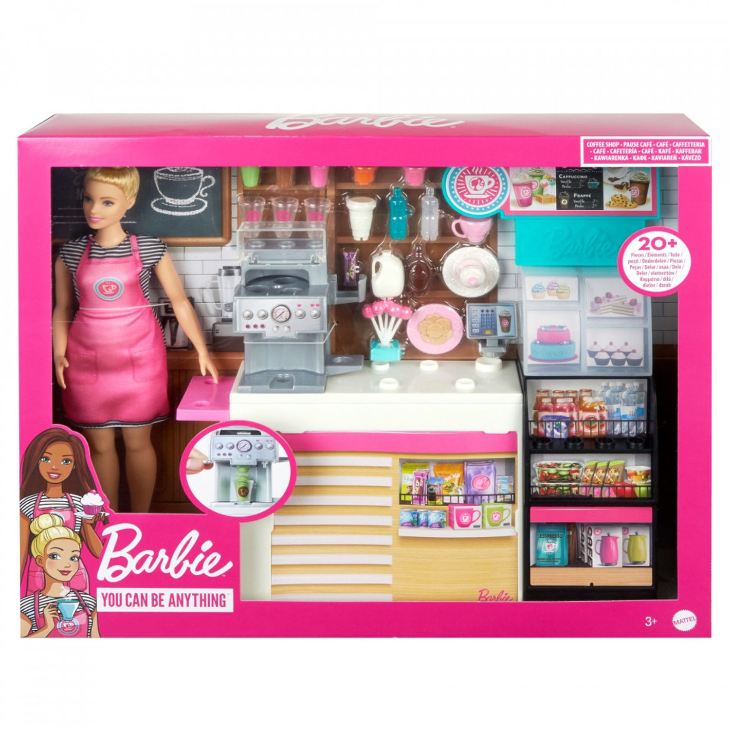 Barbie Set Cafenea Cu 20 De Accesorii fotografia produsului