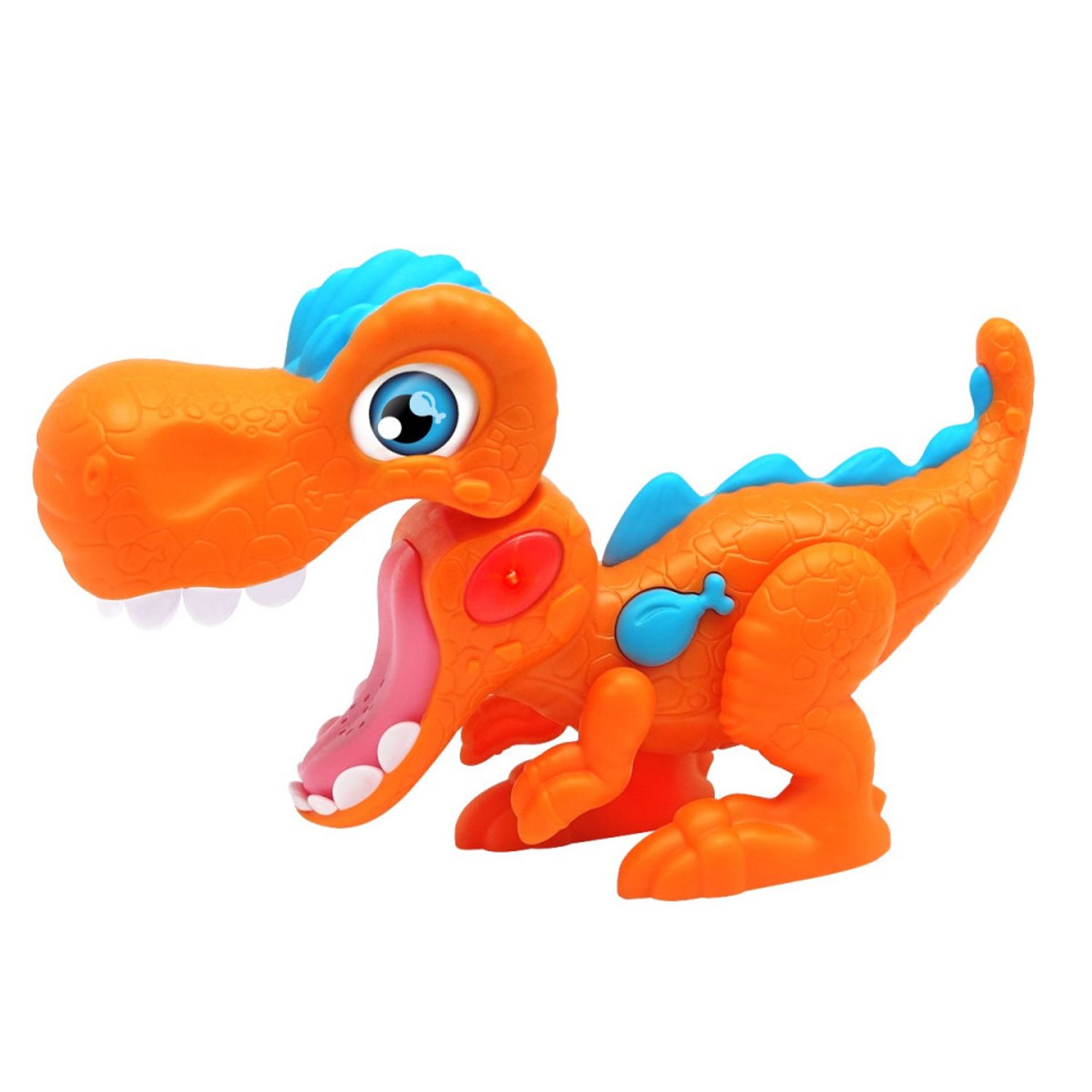 Jucarie interactiva Dinozaur Junior Cu Lumini Si Sunete - Portocaliu fotografia produsului View 4 L