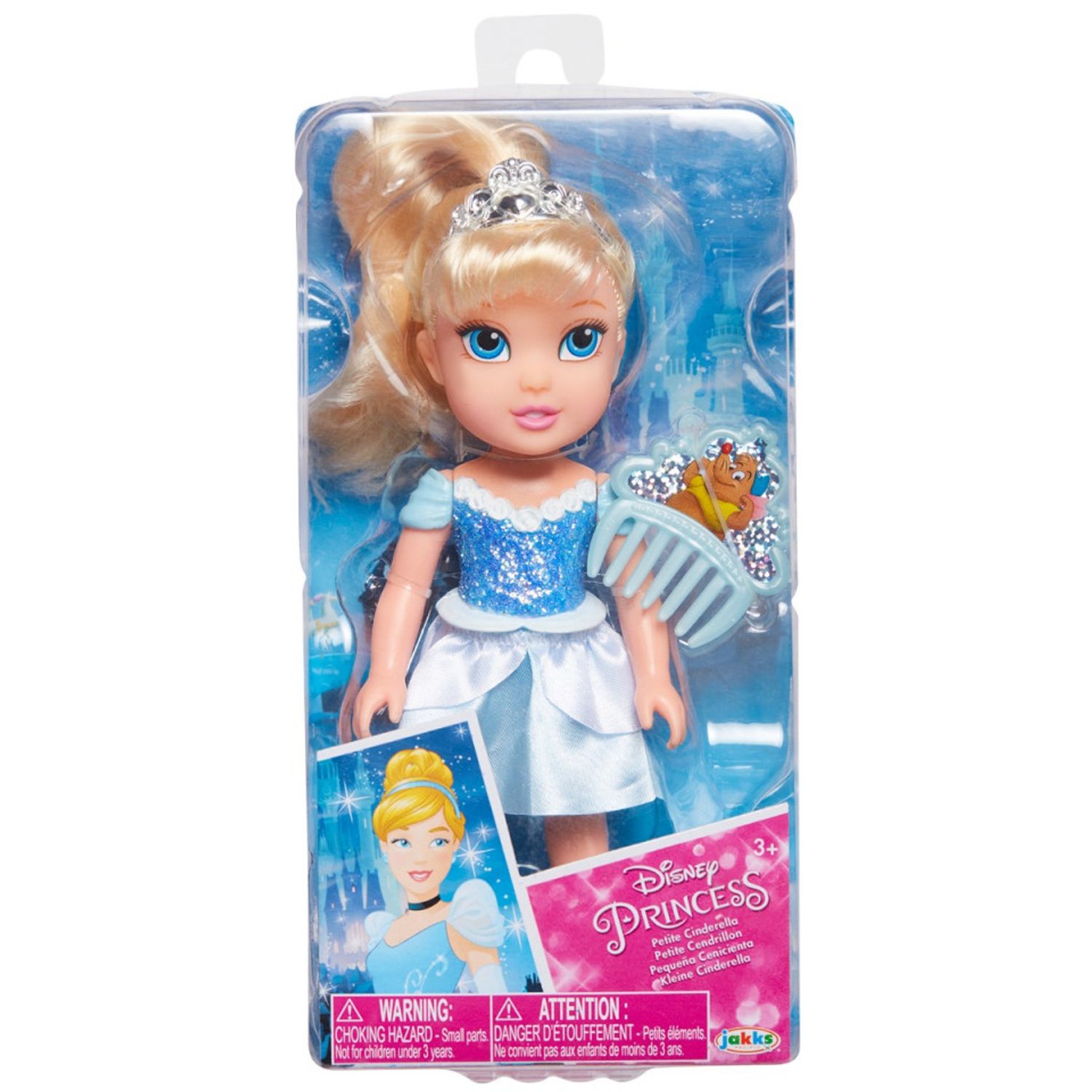 Papusa Cinderella cu pieptene, Disney Princess, 15 cm fotografia produsului View 2 L