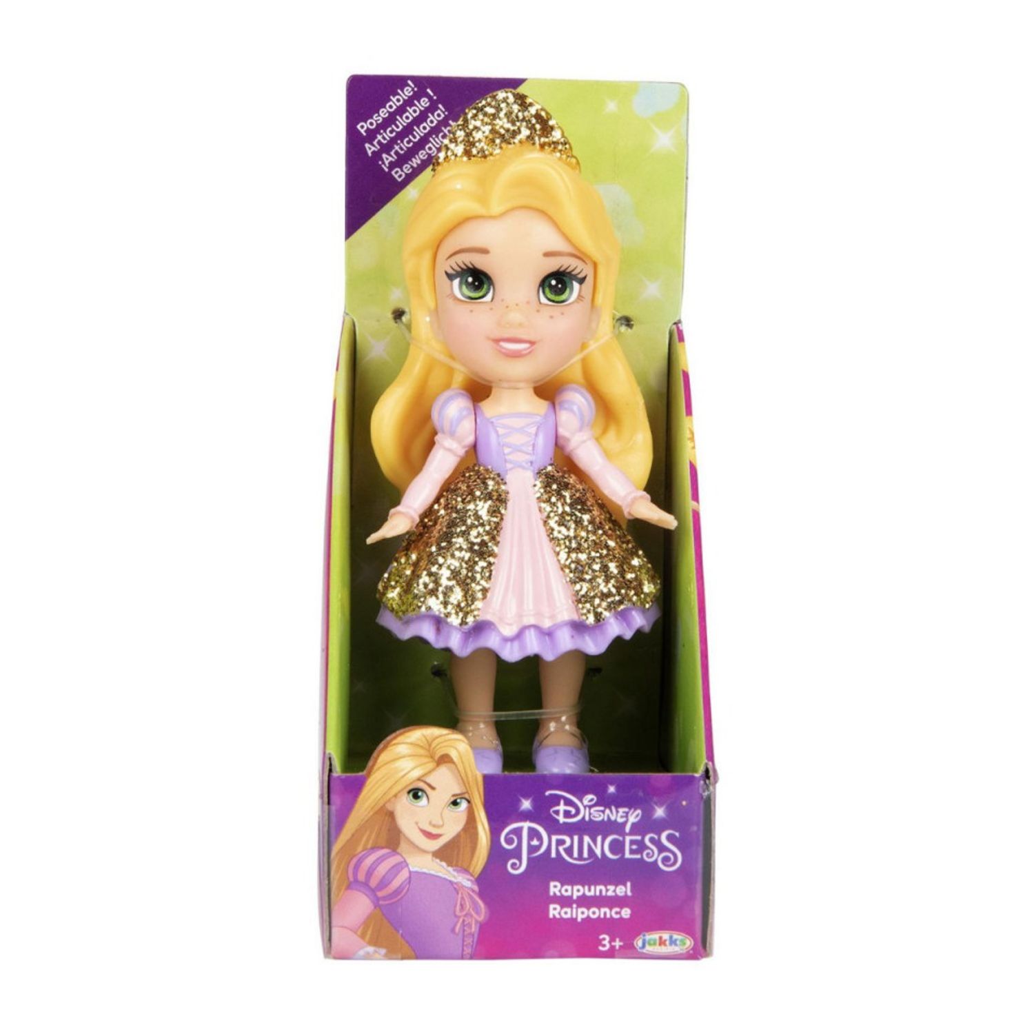 Mini papusa Disney Princess, model Rapunzel, 8cm fotografia produsului View 2 L
