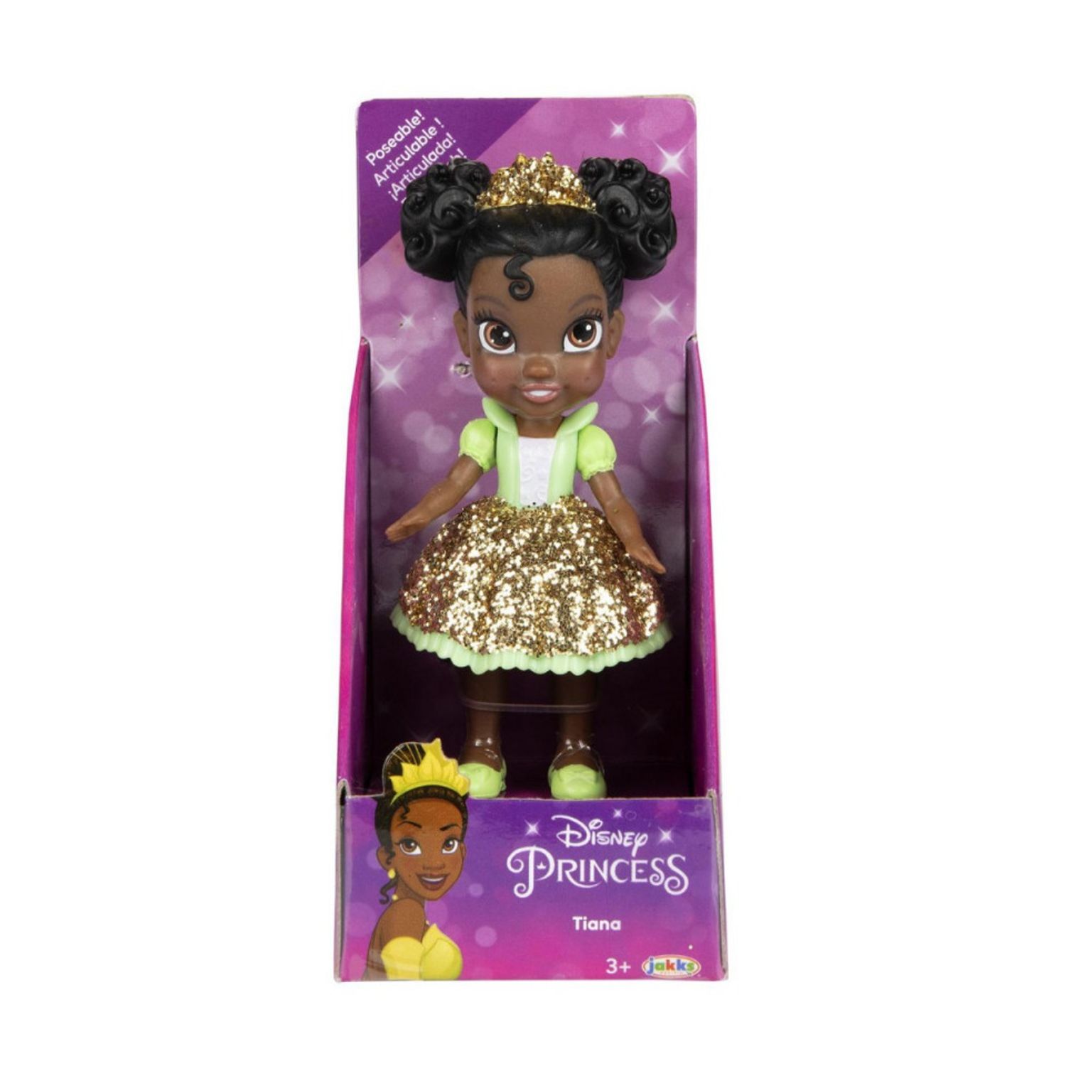 Mini papusa Disney Princess, model Tiana, 8cm fotografia produsului View 2 L