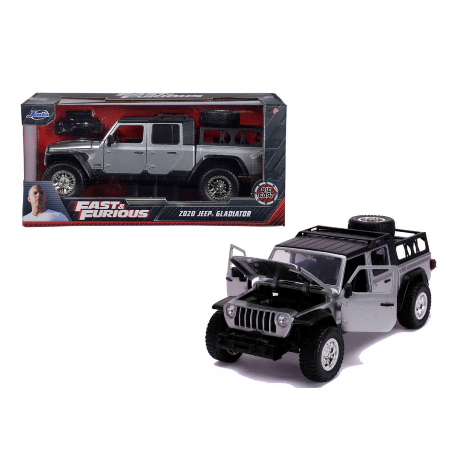 Fast And Furious Masinuta Metalica Jeep Gladiator Scara 1:24 fotografia produsului View 2 L