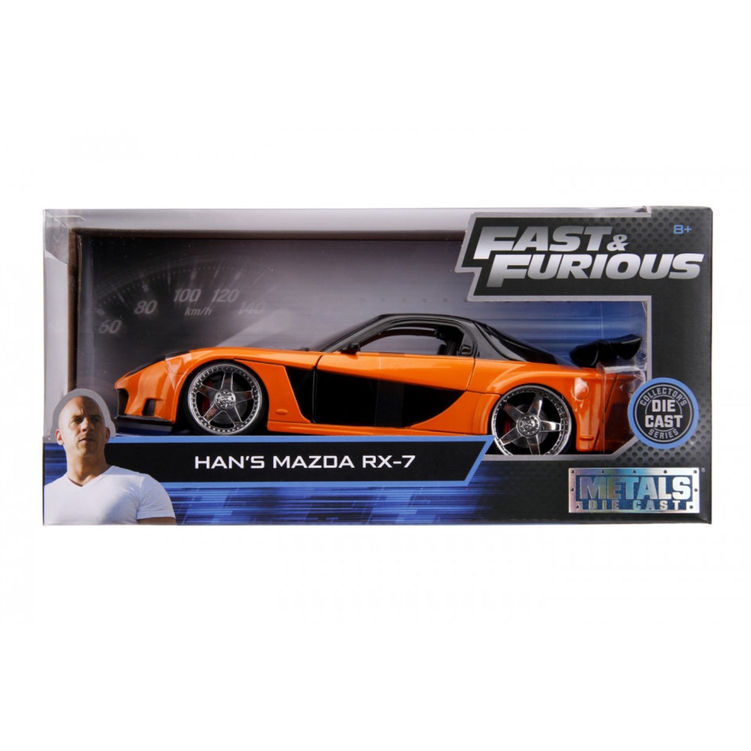 Fast And Furious Masinuta Metalica Mazda Rx-7 Scara 1:24 fotografia produsului View 2 L