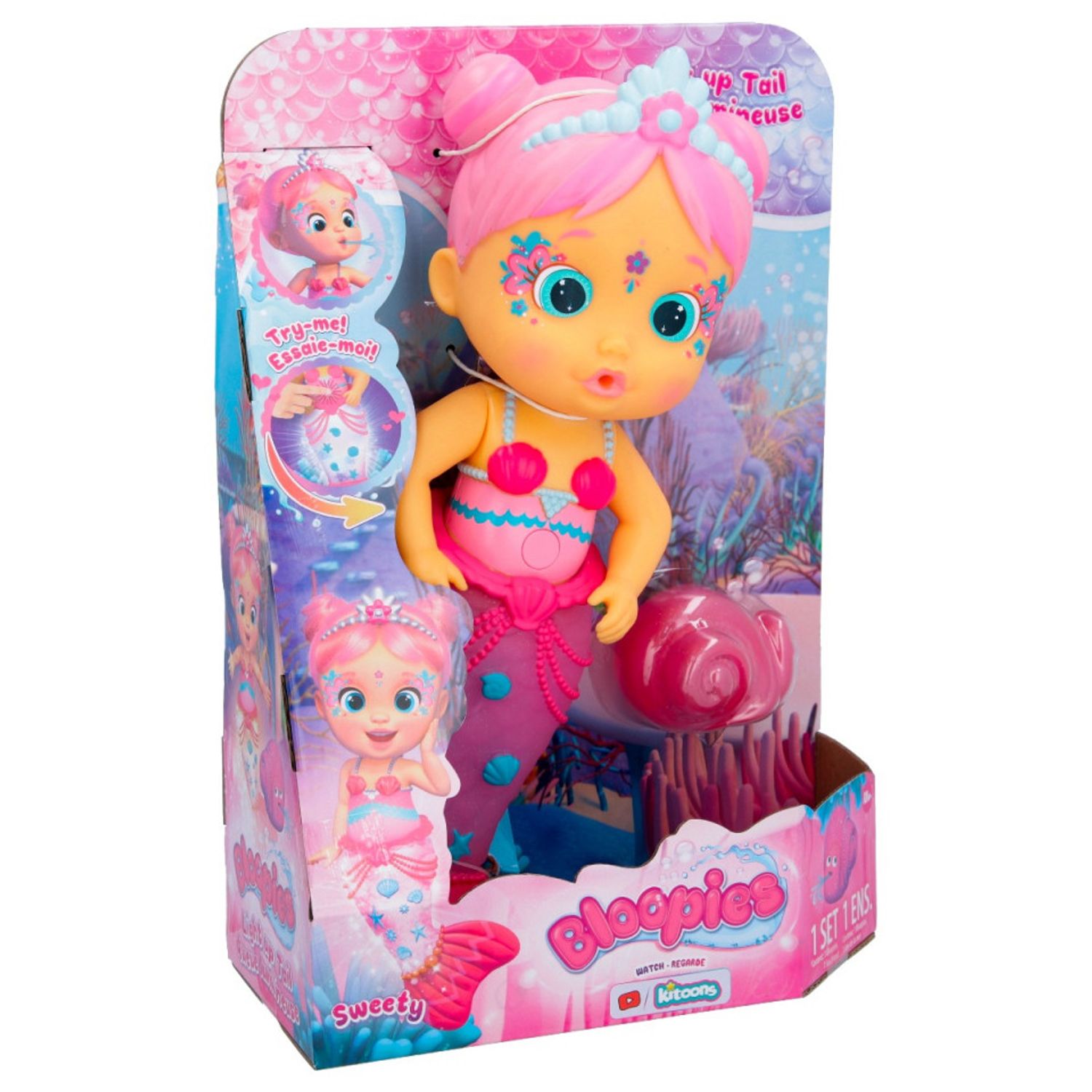 Papusa Bloopies, model sirena Sweety cu lumini fotografia produsului