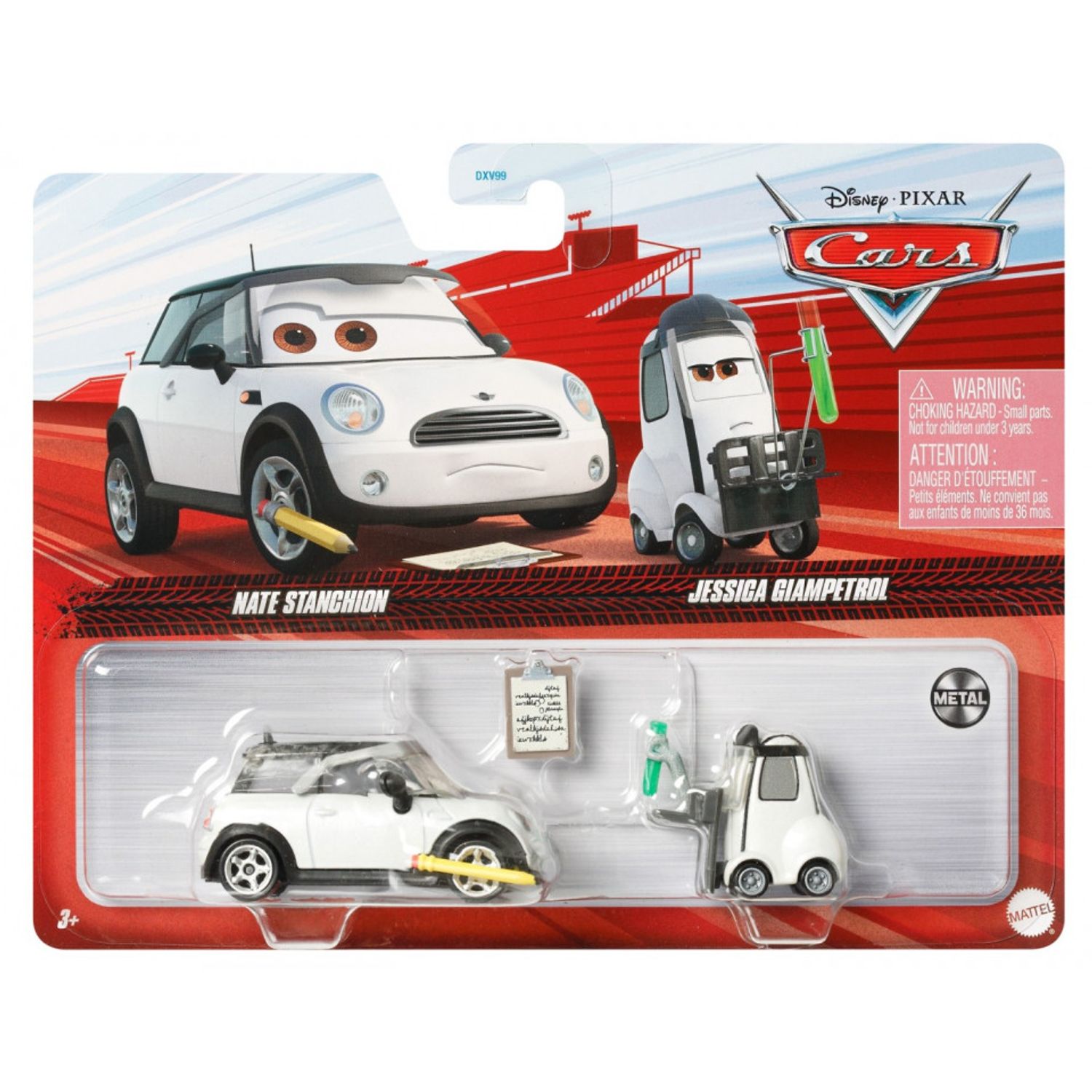 Cars3 Set 2 Masinute Metalice Nate Stanchion Si Jessica Giampetrol fotografia produsului