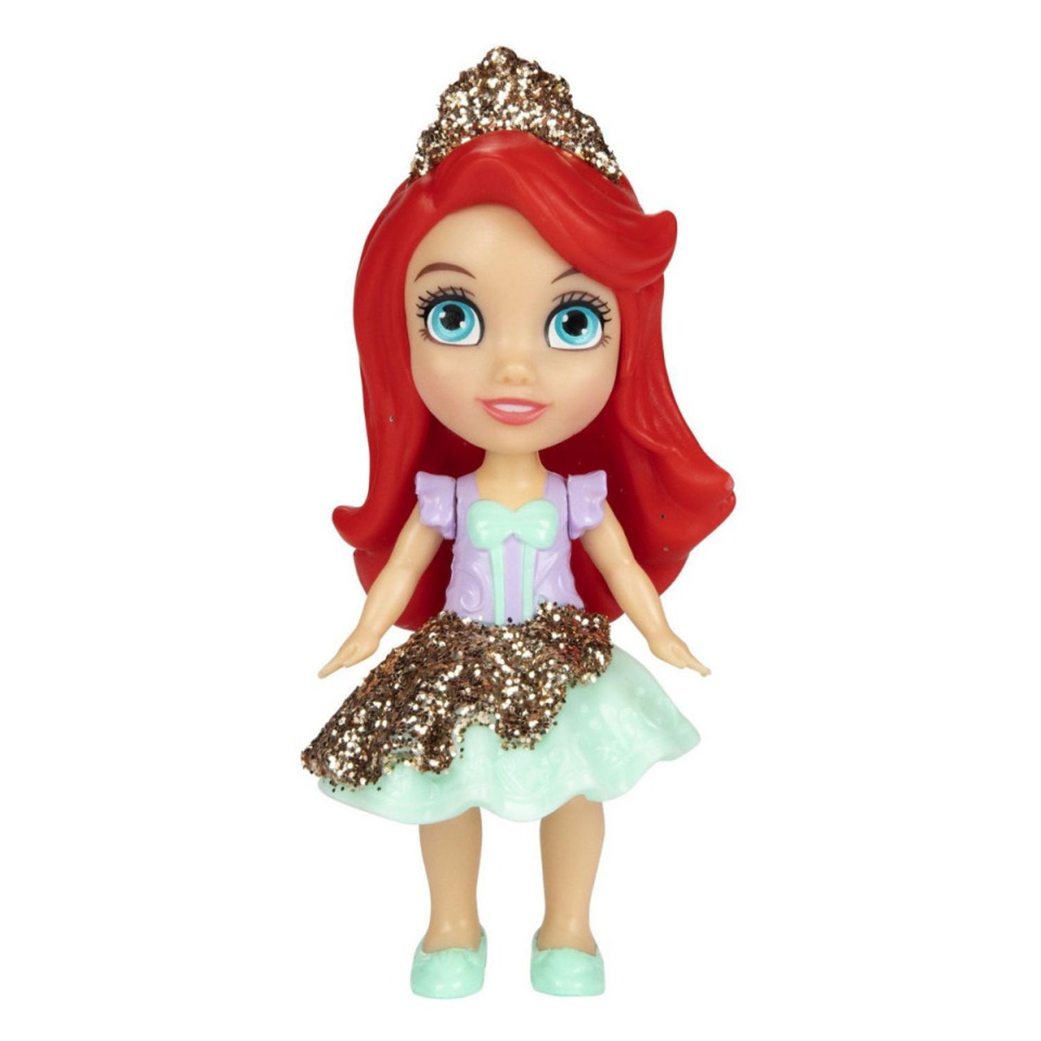 Mini papusa Disney Princess, model Ariel cu rochita, 8cm fotografia produsului