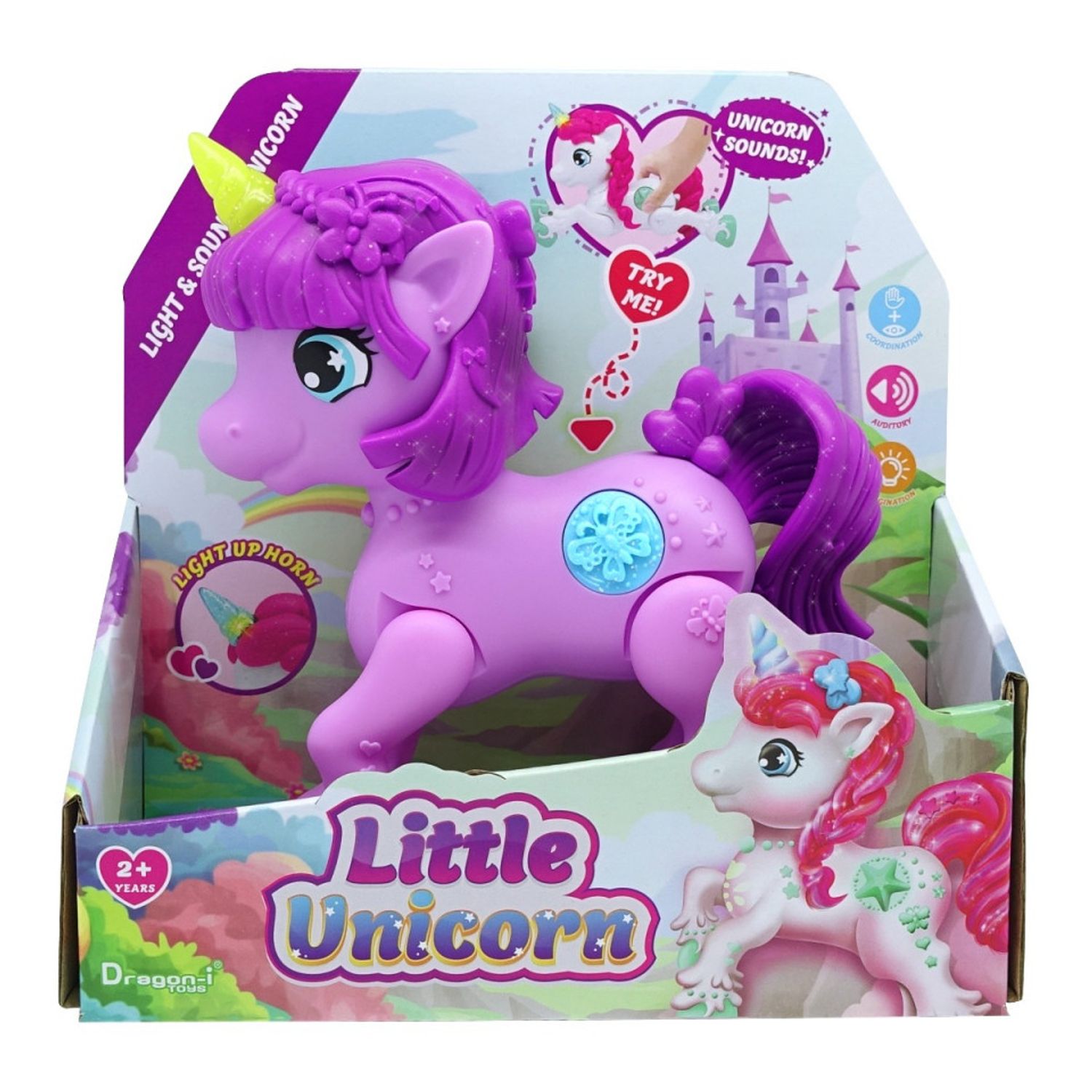Jucarie interactiva Unicorn Junior Cu Lumini Si Sunete - Violet fotografia produsului