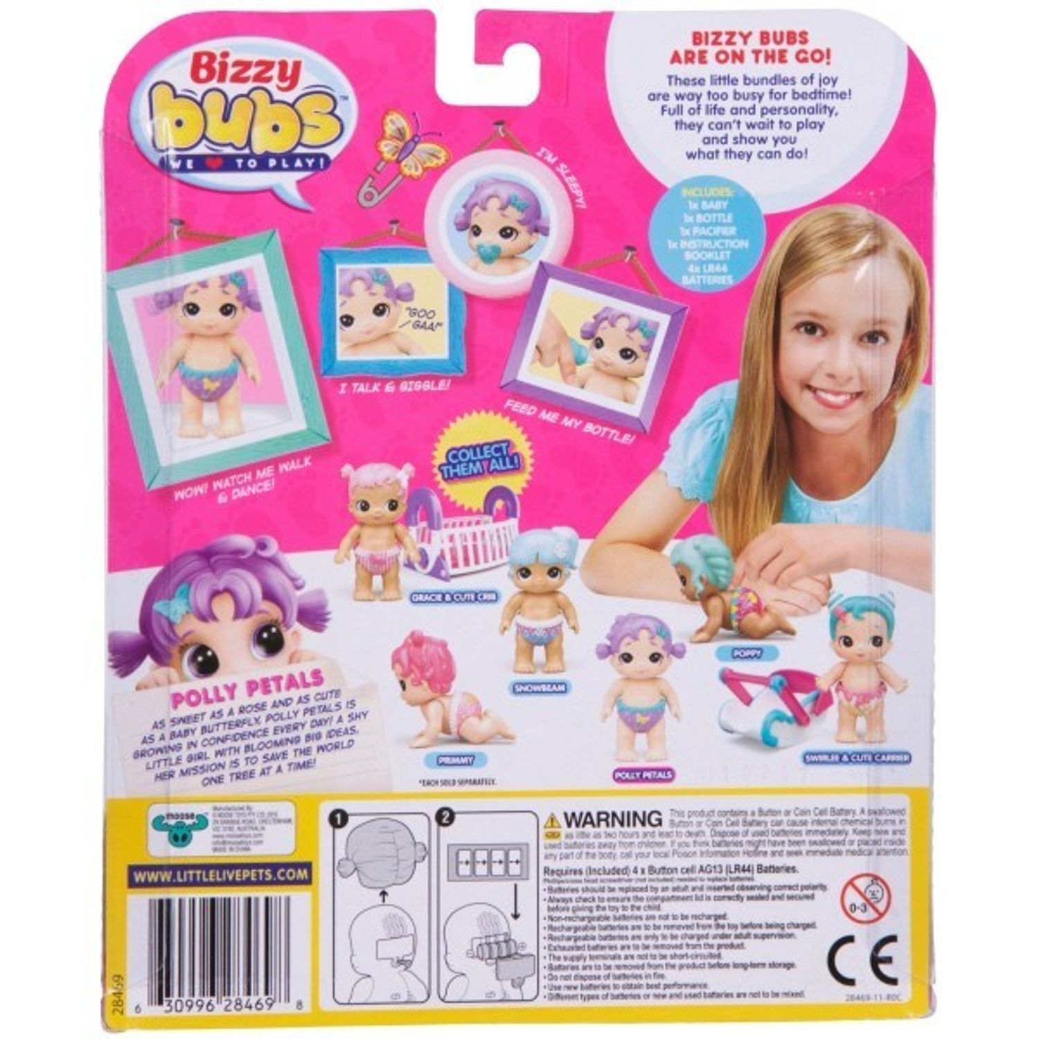 Bebelus interactiv Little Live Bizzy Bubs - Polly fotografia produsului View 7 L