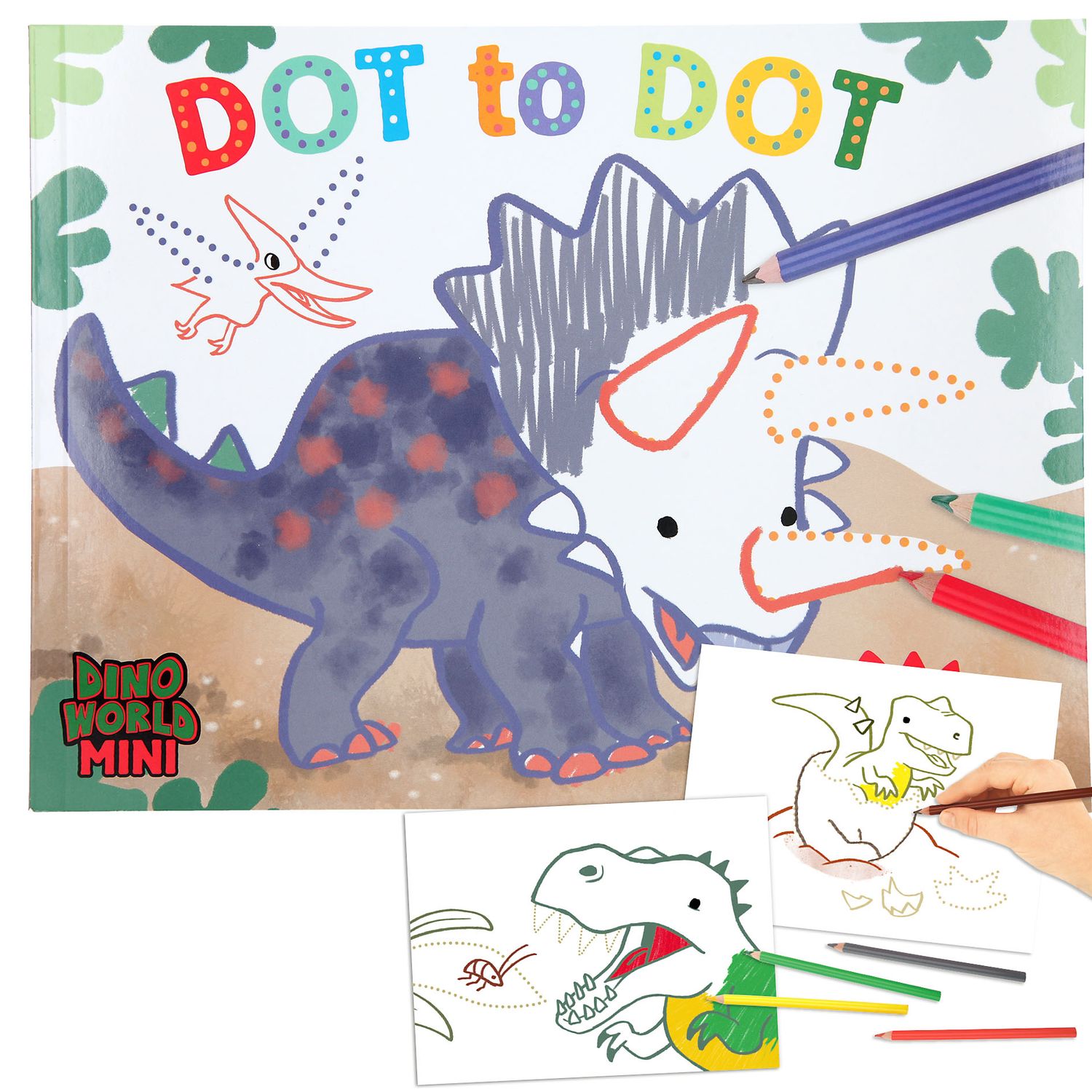 Carte de colorat Dot to Dot Dino World fotografia produsului
