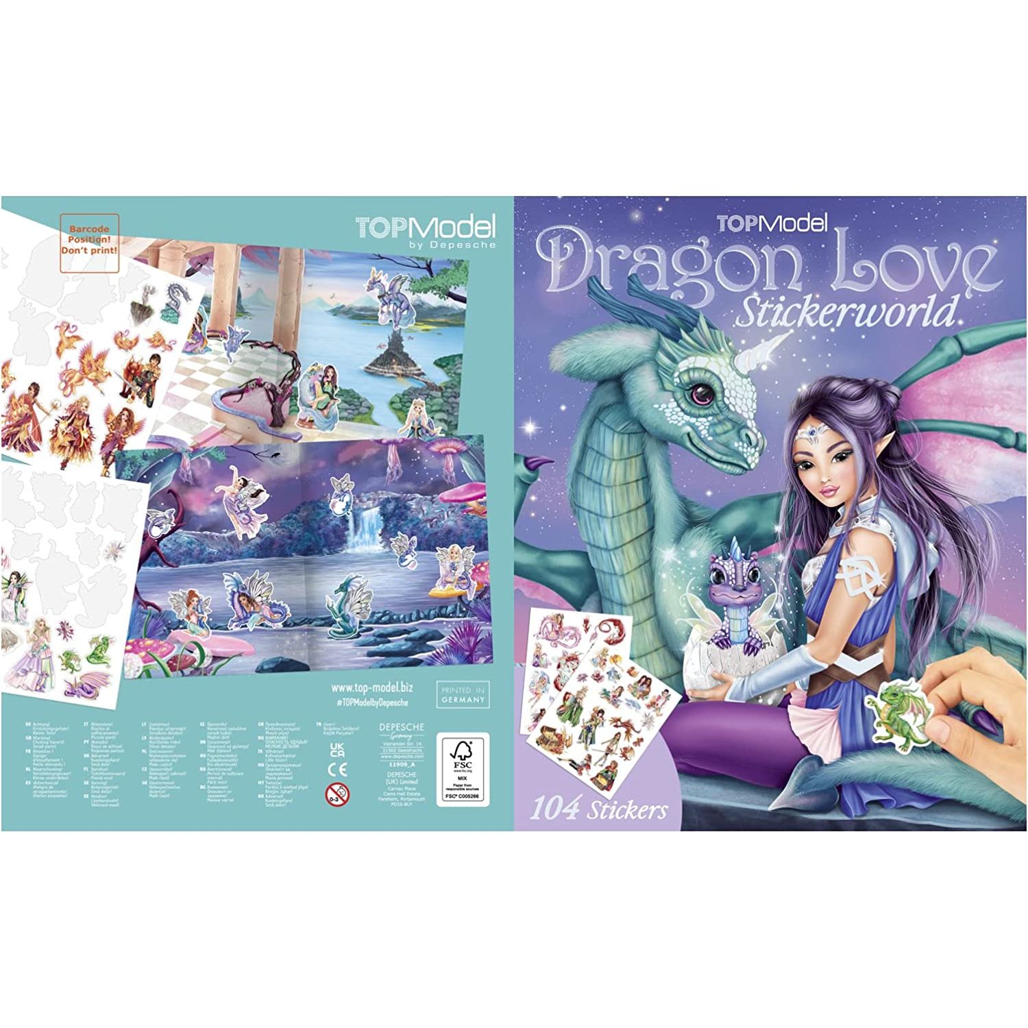 Carte cu stickere Dragon Love Top Model fotografia produsului View 7 L