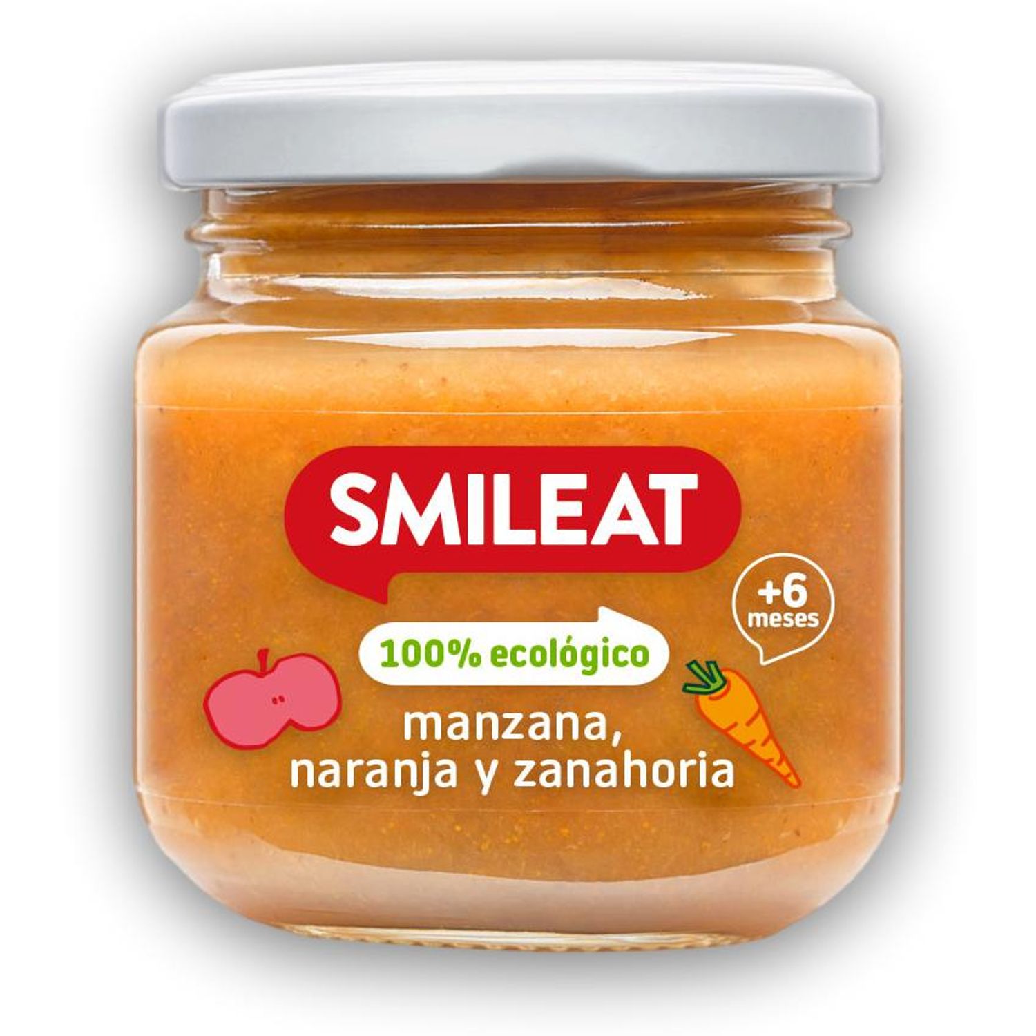 Piure BIO din mere, portocale si morcov, +6 luni Smileat fotografia produsului