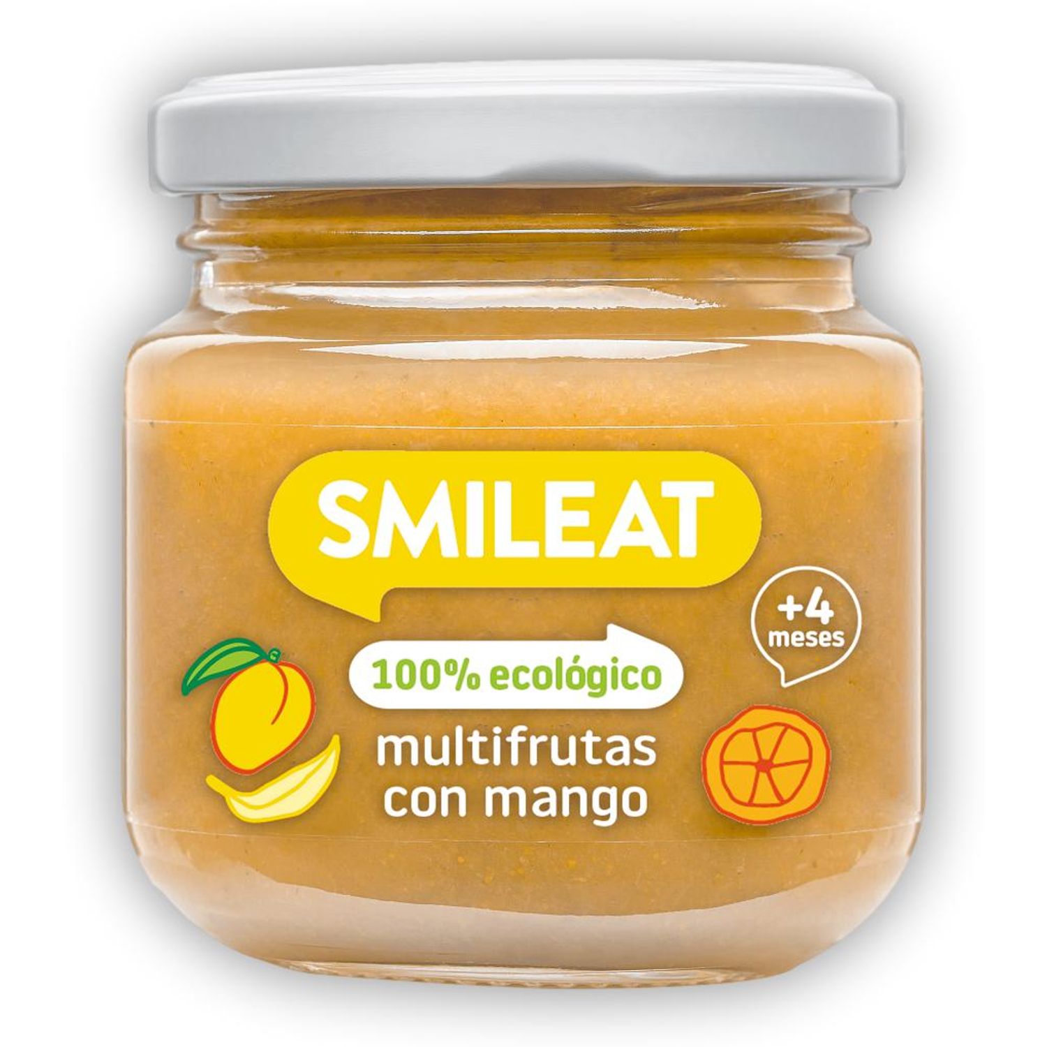 Piure BIO din mix de fructe cu mango, +4 luni Smileat fotografia produsului
