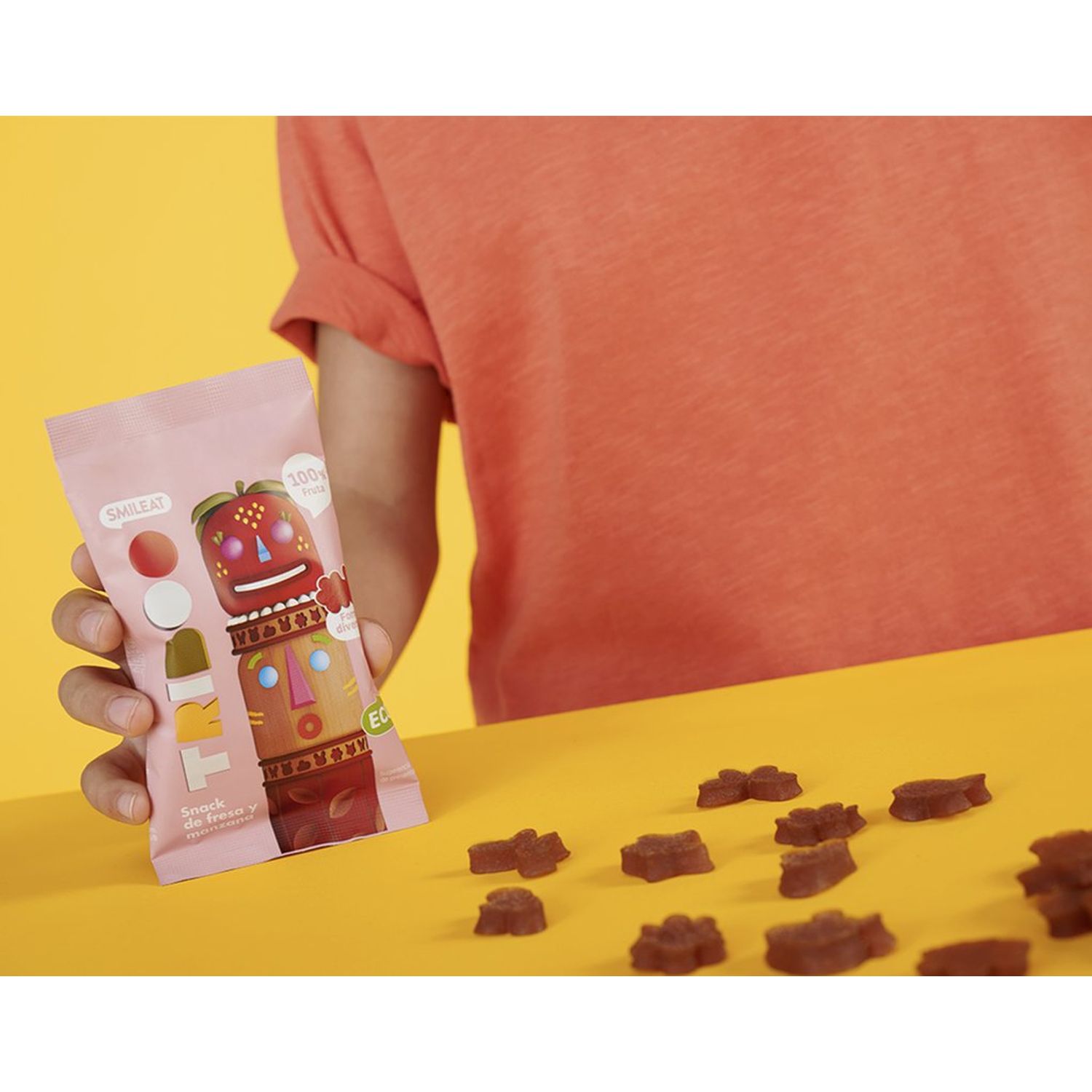 Gustare(snack) BIO din banane si mere Triboo Smileat fotografia produsului View 2 L