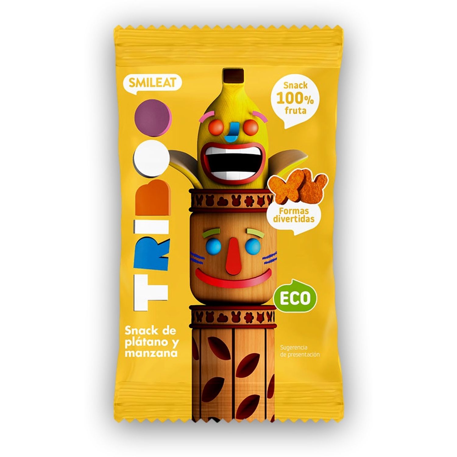 Gustare(snack) BIO din banane si mere Triboo Smileat fotografia produsului