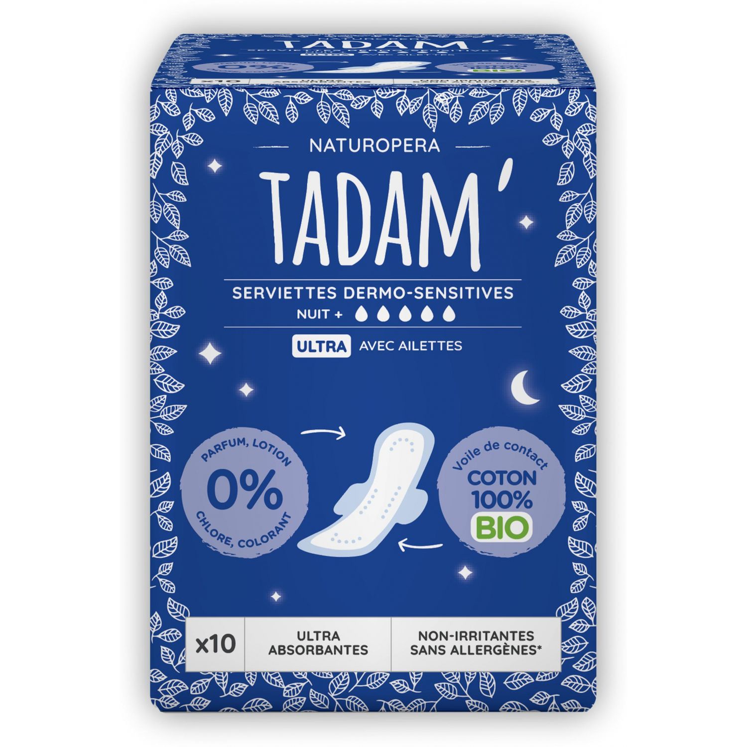 Absorbante BIO hipoalergenice Ultra Noapte+ Tadam fotografia produsului