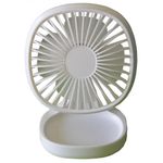Mini ventilator portabil, pe baterie sau cu alimentare prin USB, Alb fotografia produsului