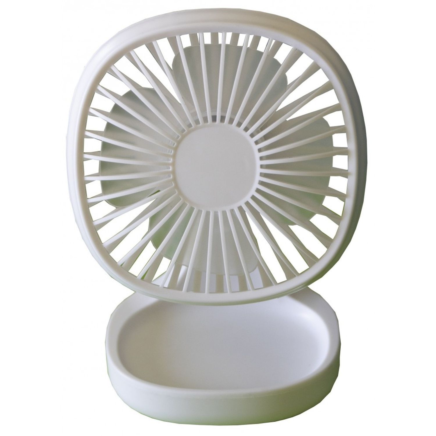 Mini ventilator portabil, pe baterie sau cu alimentare prin USB, Alb fotografia produsului
