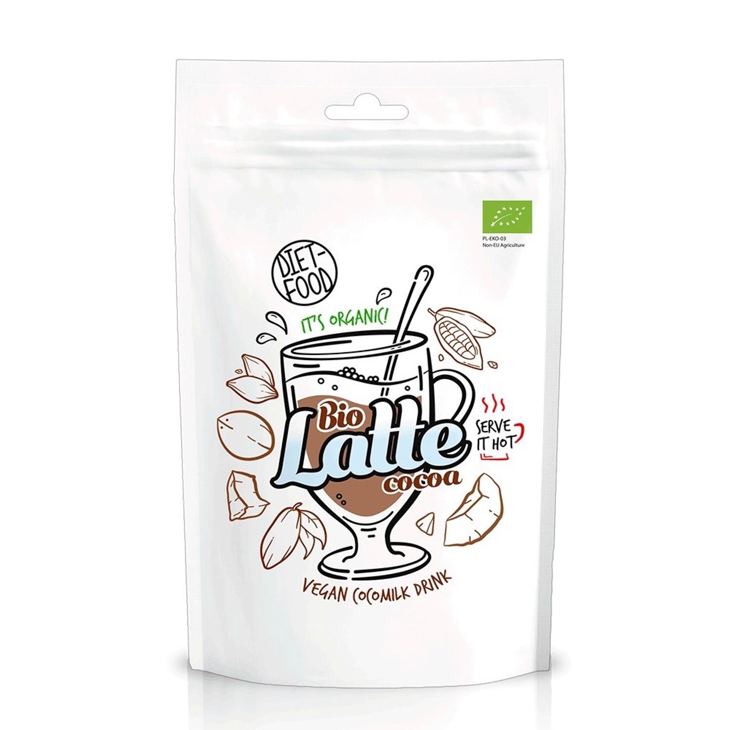 Cacao Latte bio vegan 200g fotografia produsului