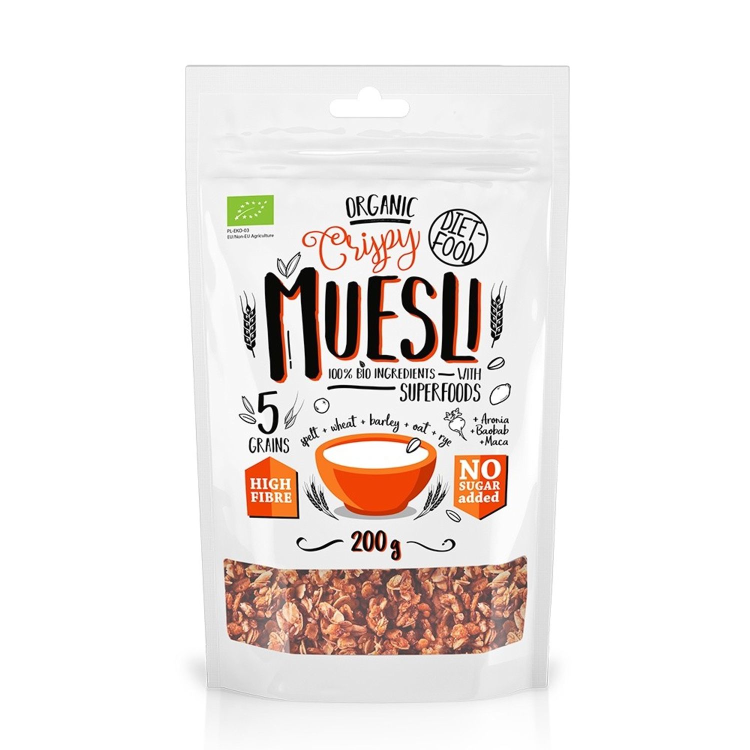 Musli bio cu superalimente 200g fotografia produsului