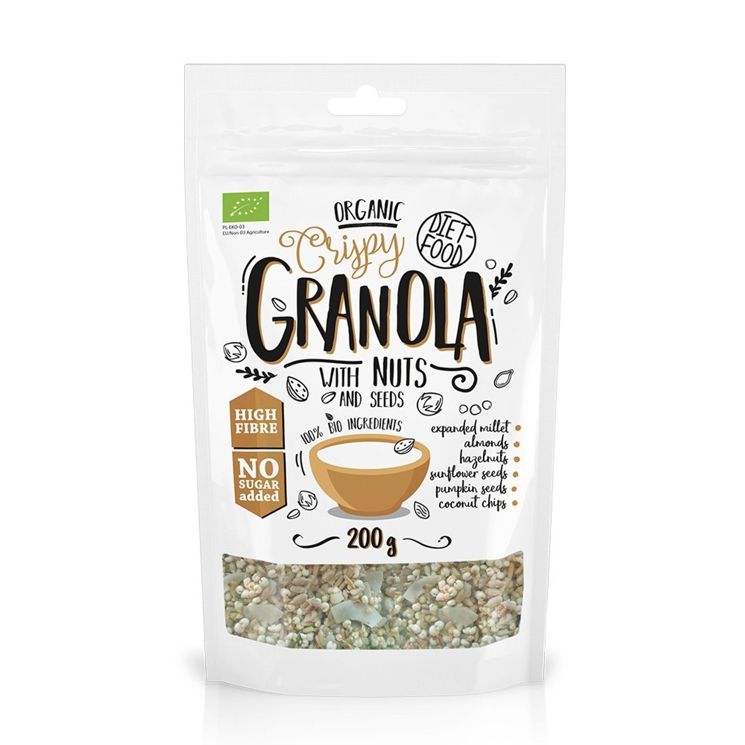 Granola bio cu nuci 200g fotografia produsului