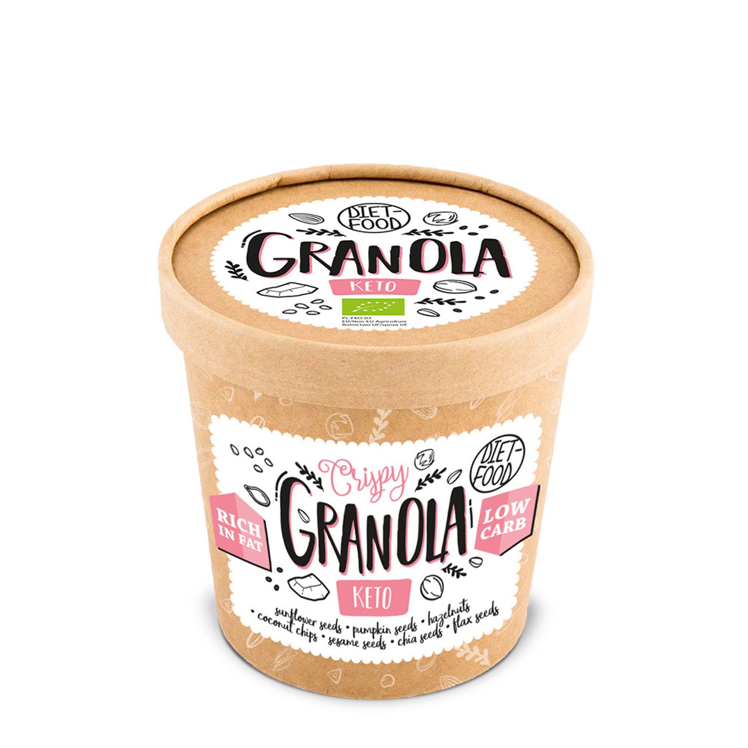 Keto Granola bio 70g fotografia produsului