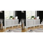 vidaXL Mască de calorifer, 2 buc., alb, 172 cm, MDF fotografia produsului